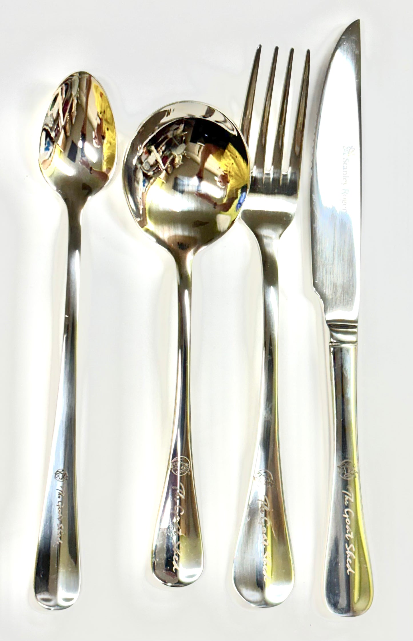 Goat Shed Laser Etched Stanley Rogers Stainless Steel Cutlery Set for 1