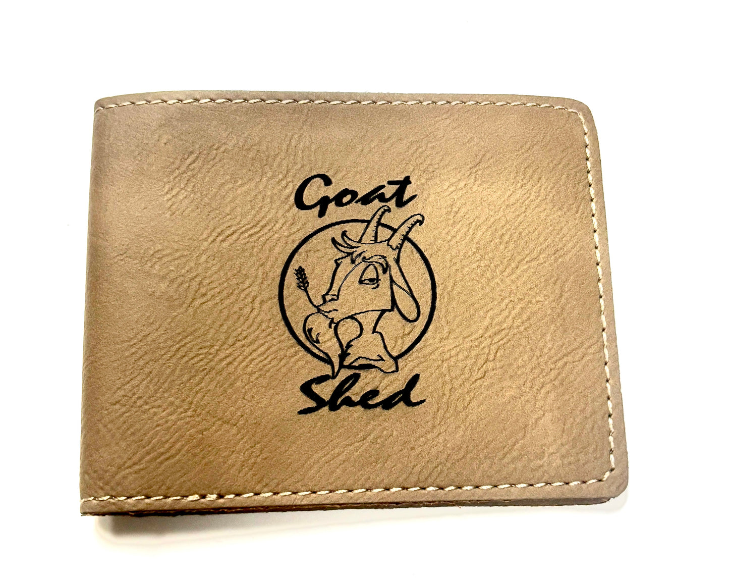 Laser Etched Leatherette Wallet