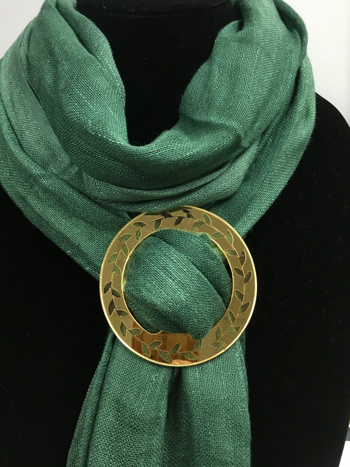 Silver Mirror Acrylic Scarf Ring