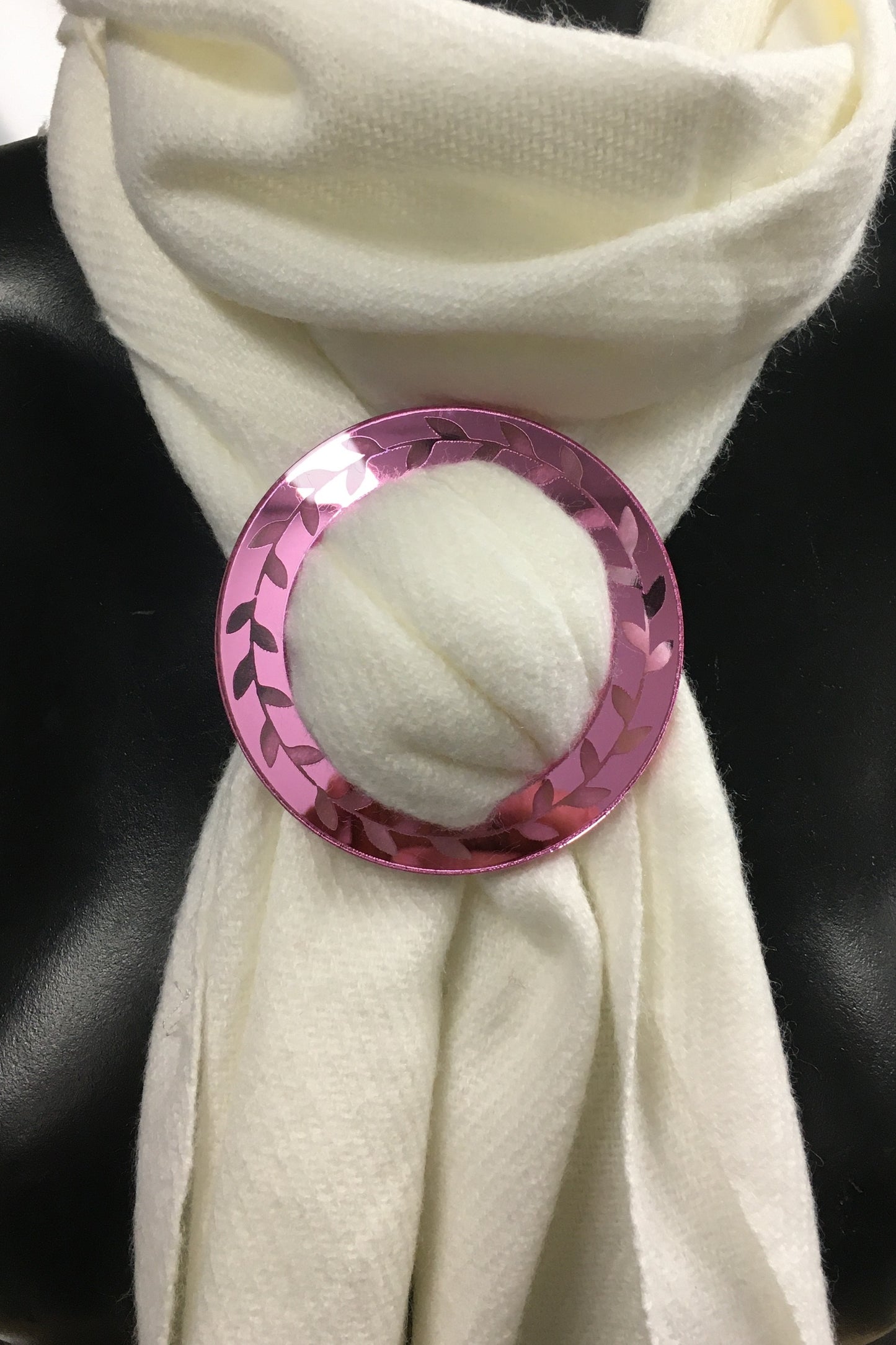 Silver Mirror Acrylic Scarf Ring