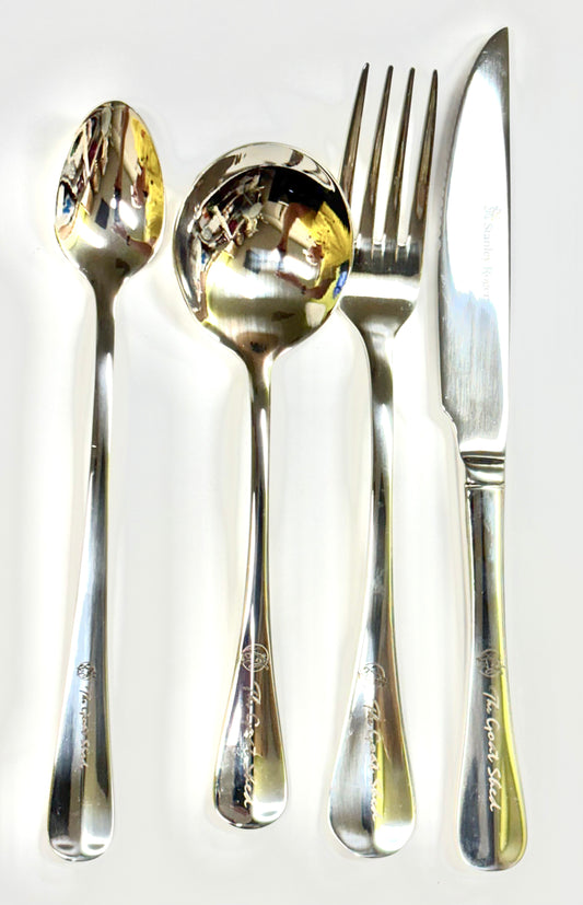 Goat Shed Laser Etched Stanley Rogers Stainless Steel Cutlery Set for 1