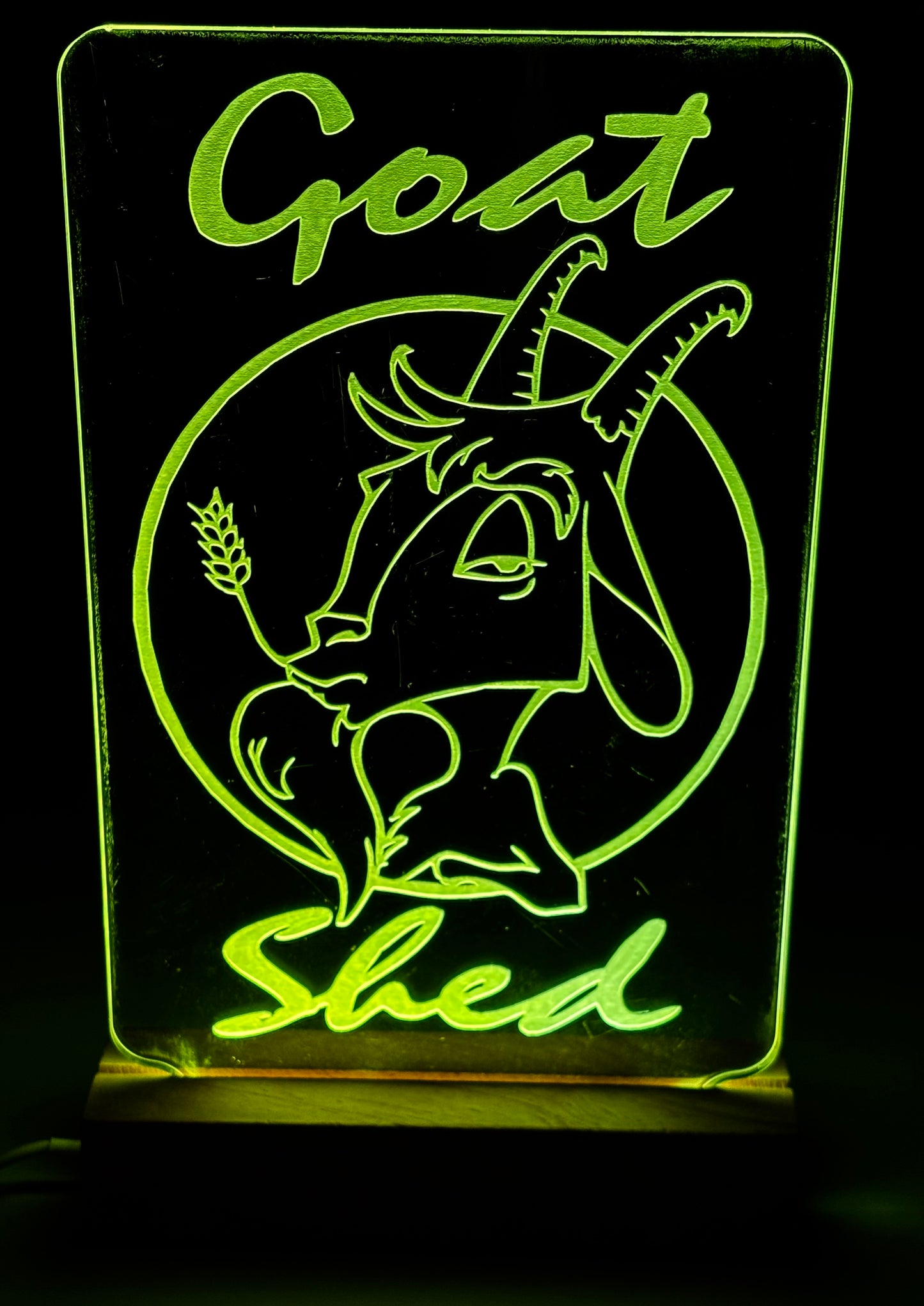 Goat Shed Base Lit Laser Etched Night Light