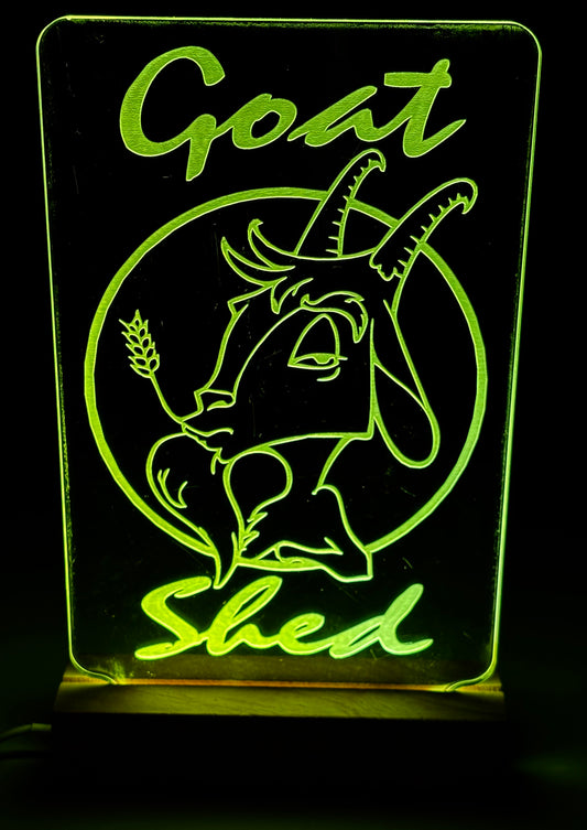 Goat Shed Base Lit Laser Etched Night Light