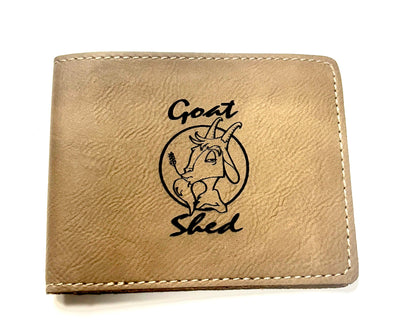 Laser Etched Leatherette Wallet