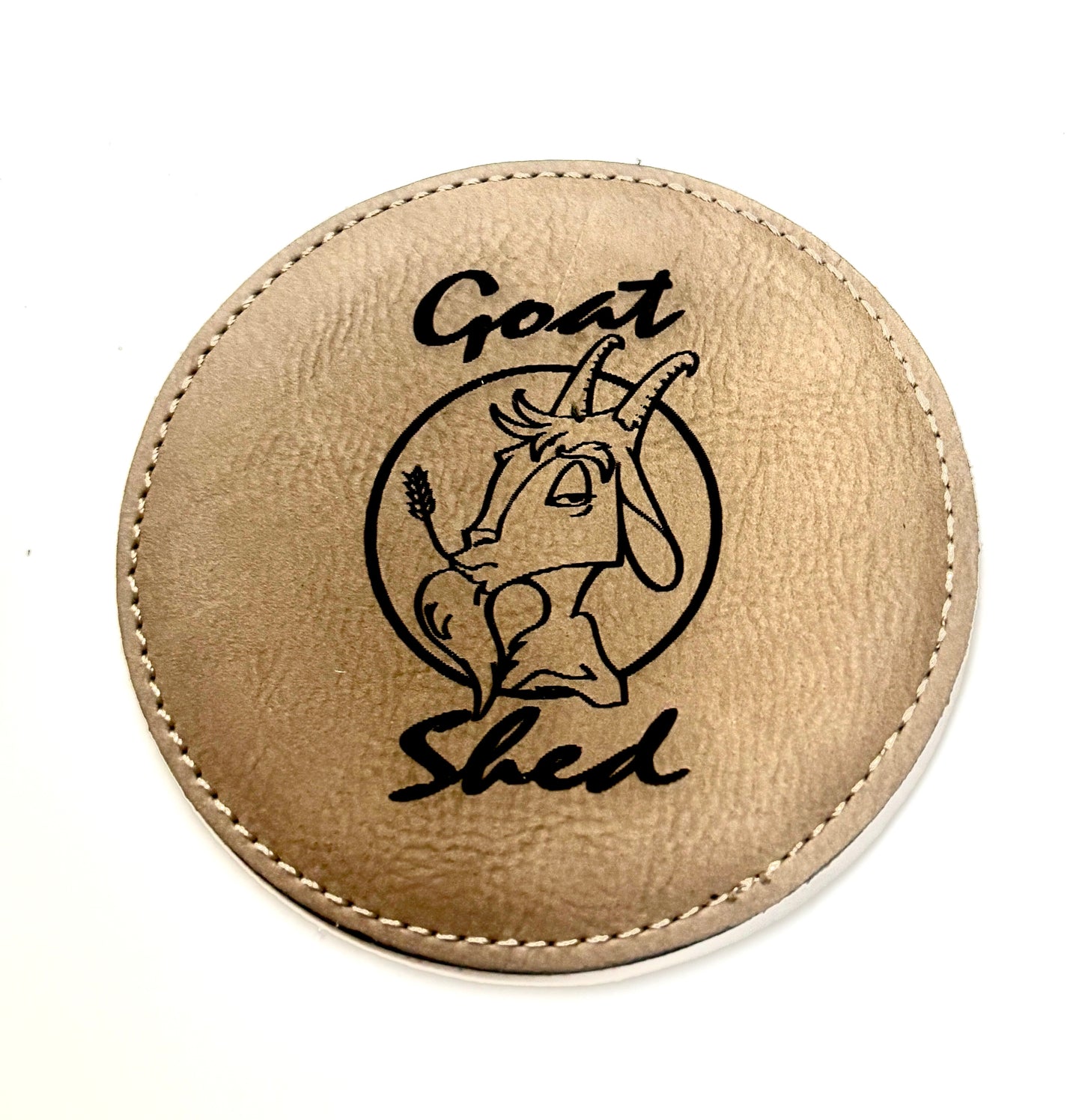 Laser Etched Leatherette Drink Coasters